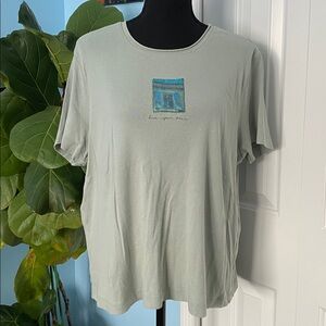 J.Jill 2X 100% Cotton Live Your Dreams Short Sleeved Shirt